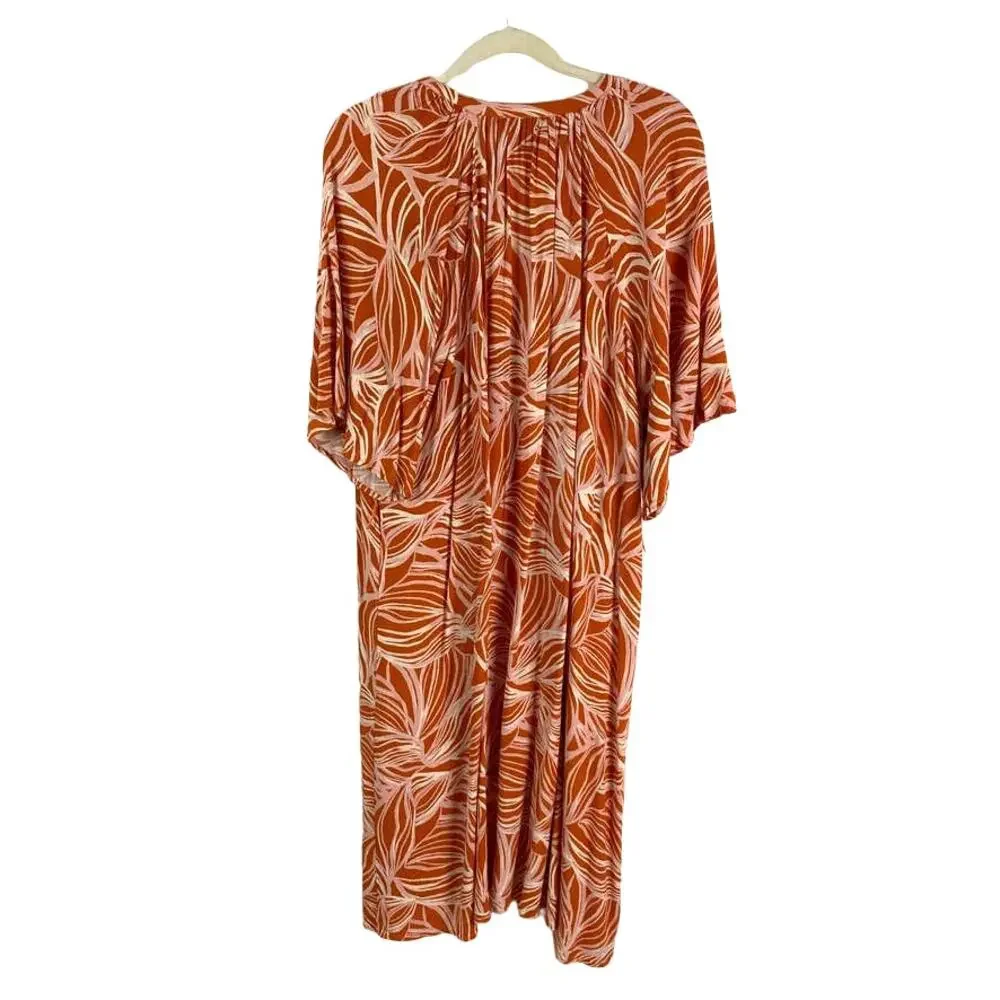 Eloquii Tropical Shift Dress Orange 22/24
